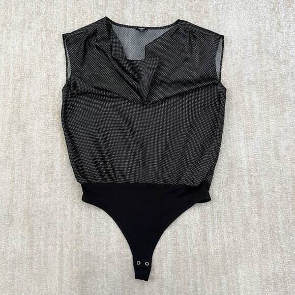 Express Black Sheer Bodysuit - Picture 1 of 8